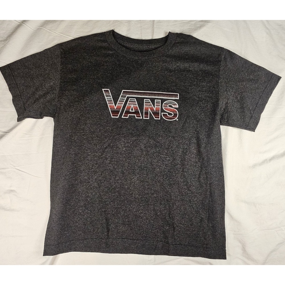 Vans Off The Wall Graphic T-Shirt Mens Large Charcoal Gray Skater Tee Authentic